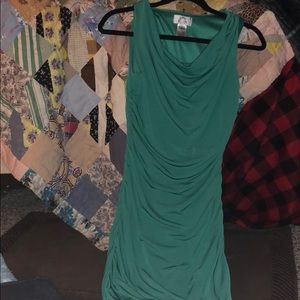Large tight fitting green goddess dress